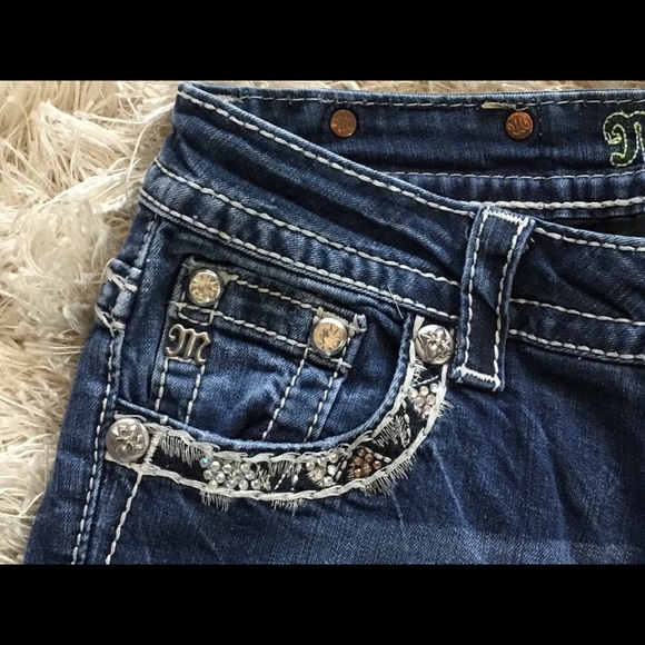 MISS ME Womens size 26 MID RISE EASY CROPPED JEANS - Picture 5 of 7